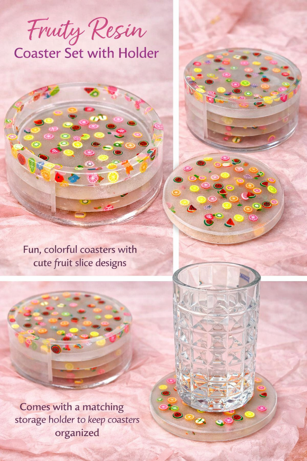 Bring all the beauty to your kitchen with handmade coasters.