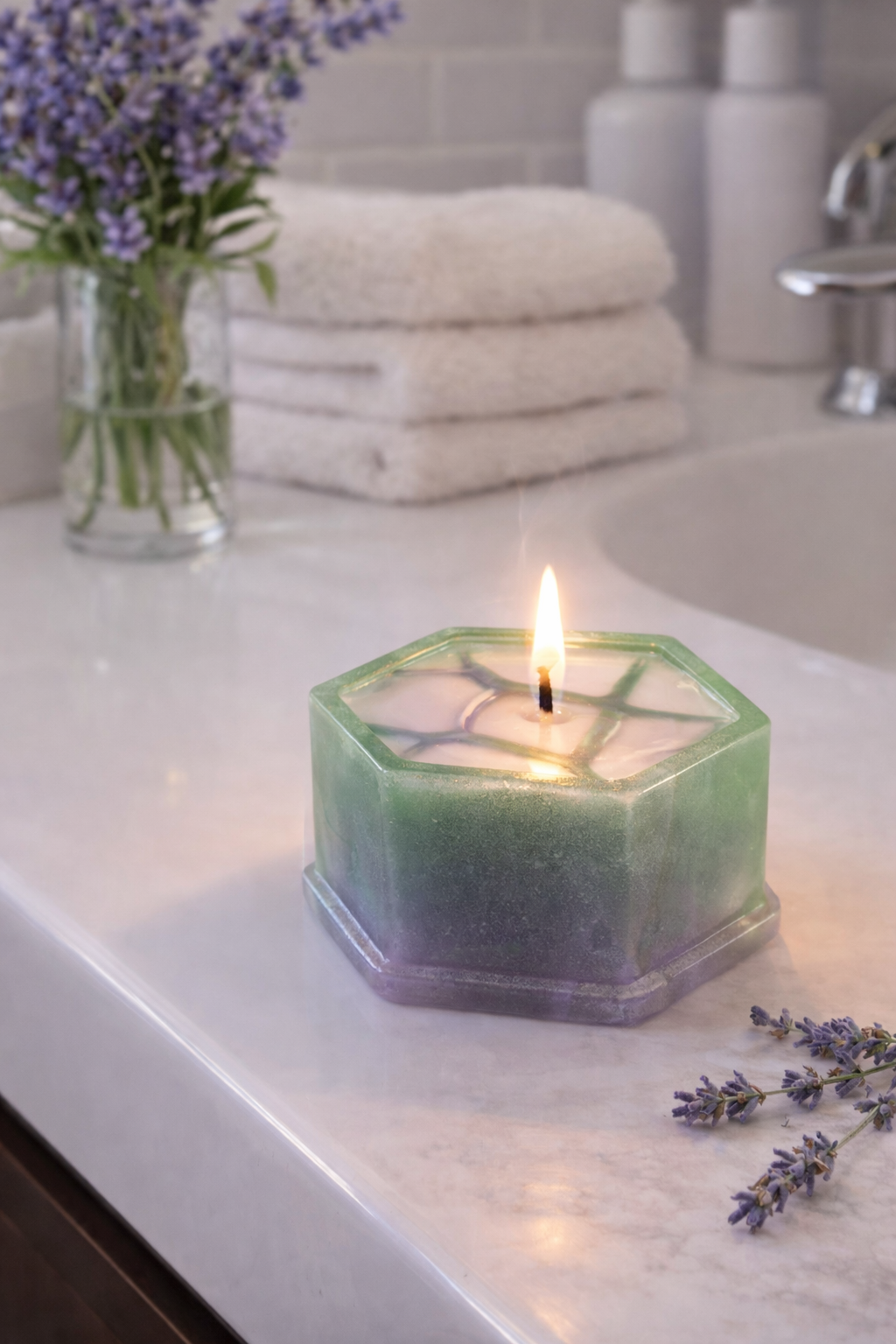 Handmade Candle and napkin holder se 3 pieces.